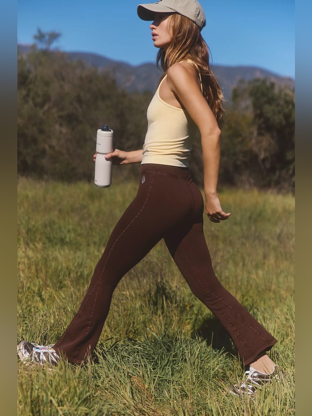 Free People FP Movement Tighten Up Flare Leggings Brown Size XS/S NWOT